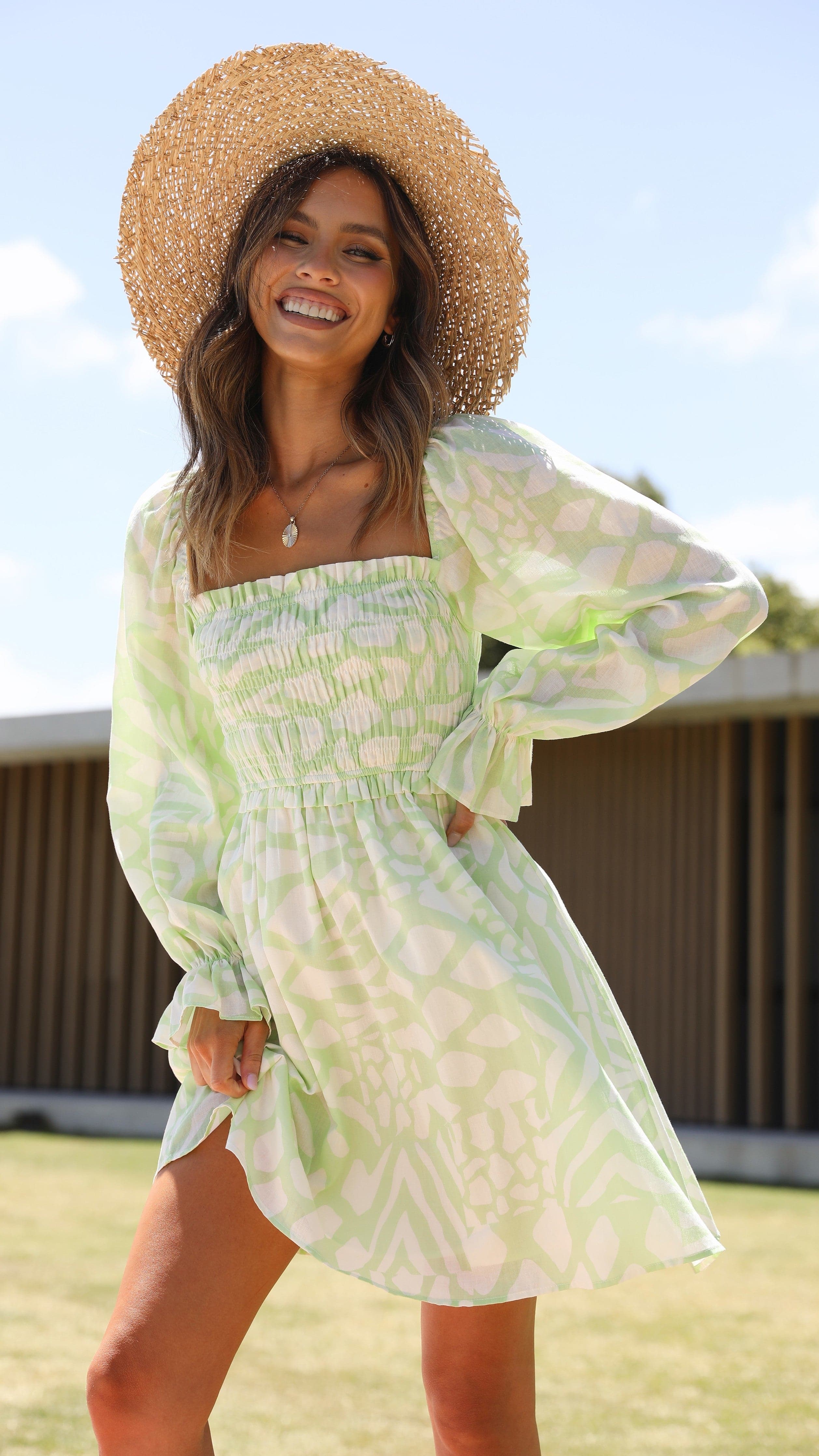 Banks Mini Dress - Isadora Print-Sunshines Bliss