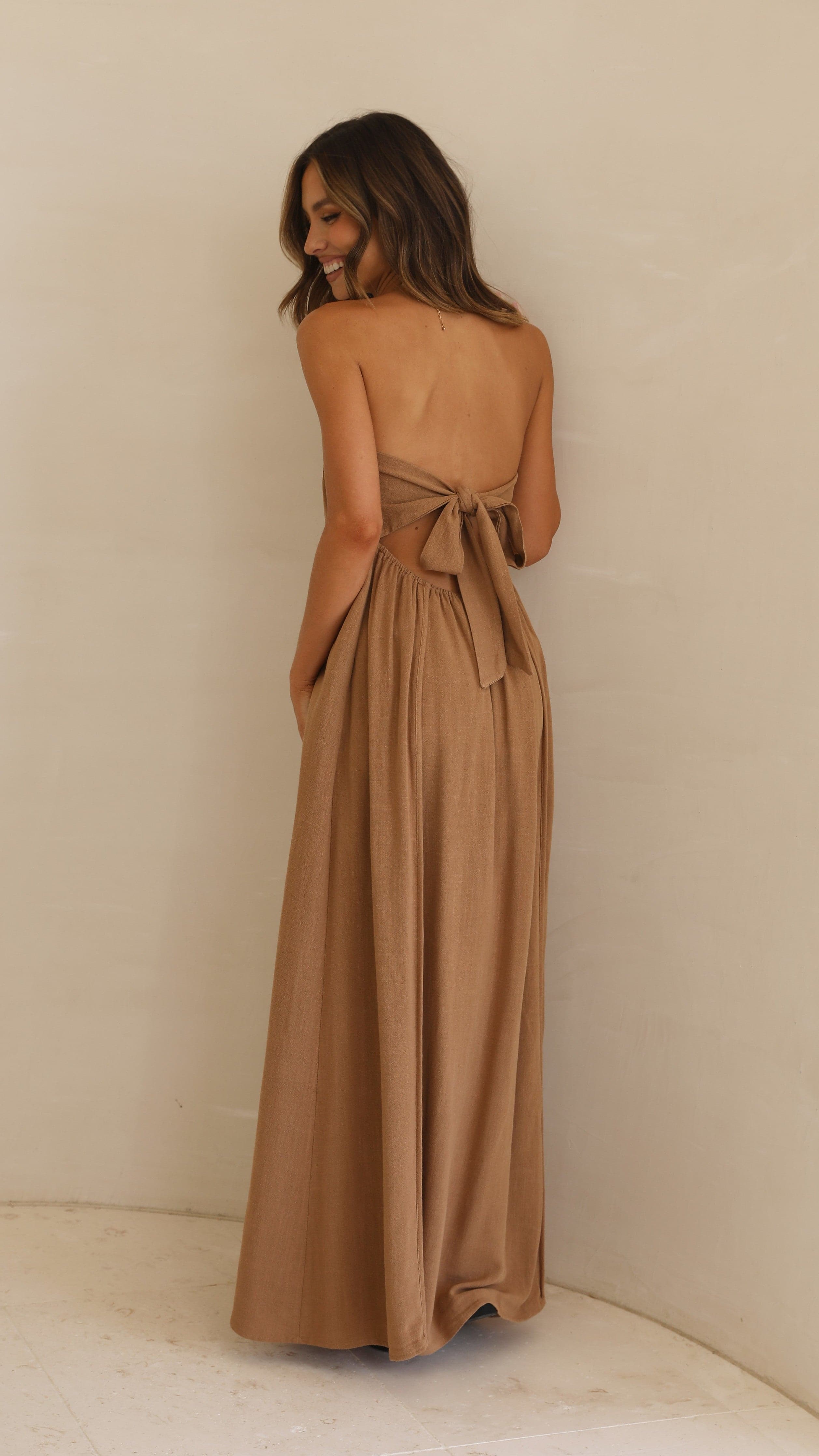 Liliana Maxi Dress - Walnut-Sunshines Bliss