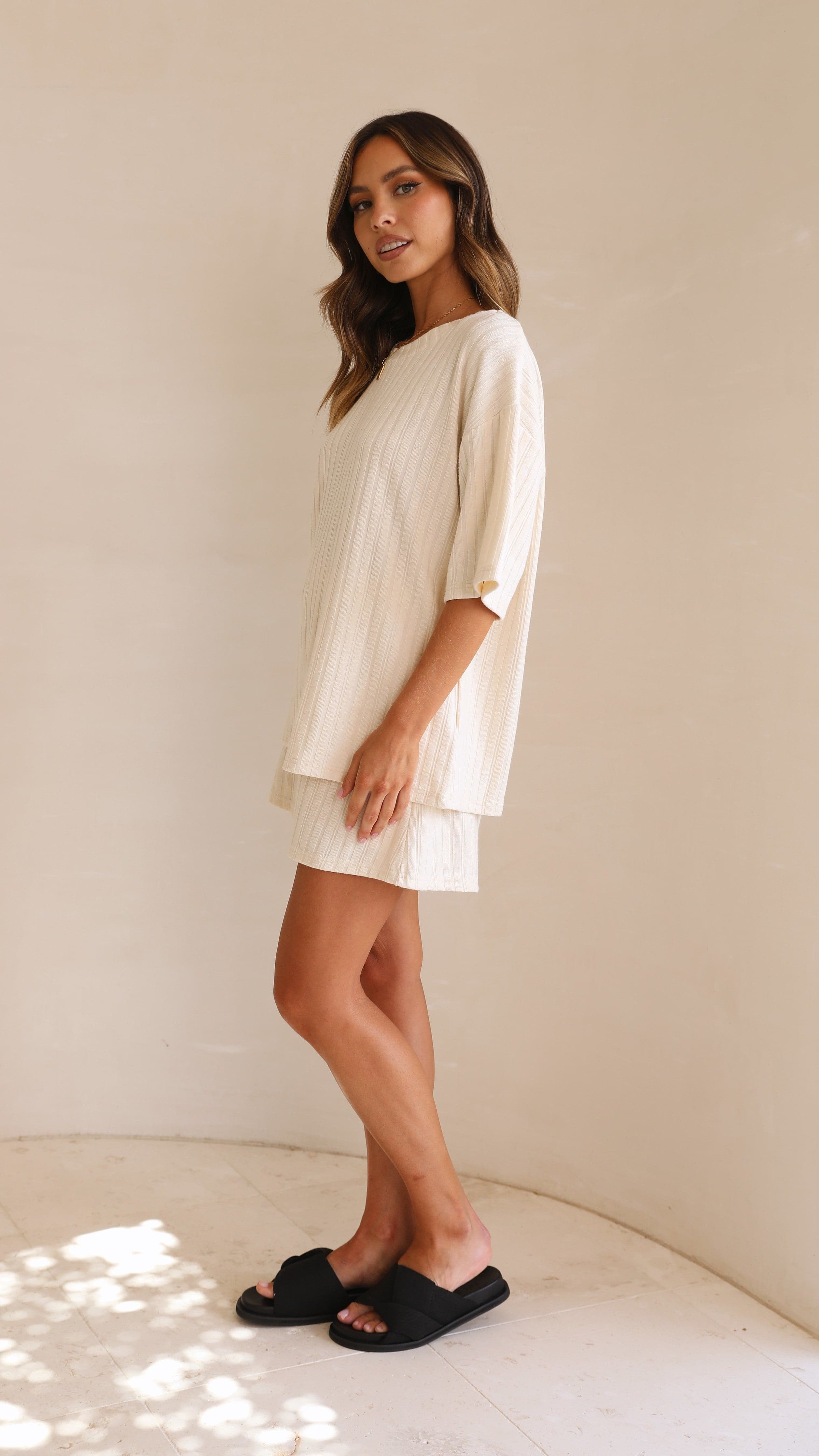 Jessica Tee - Cream-Sunshines Bliss