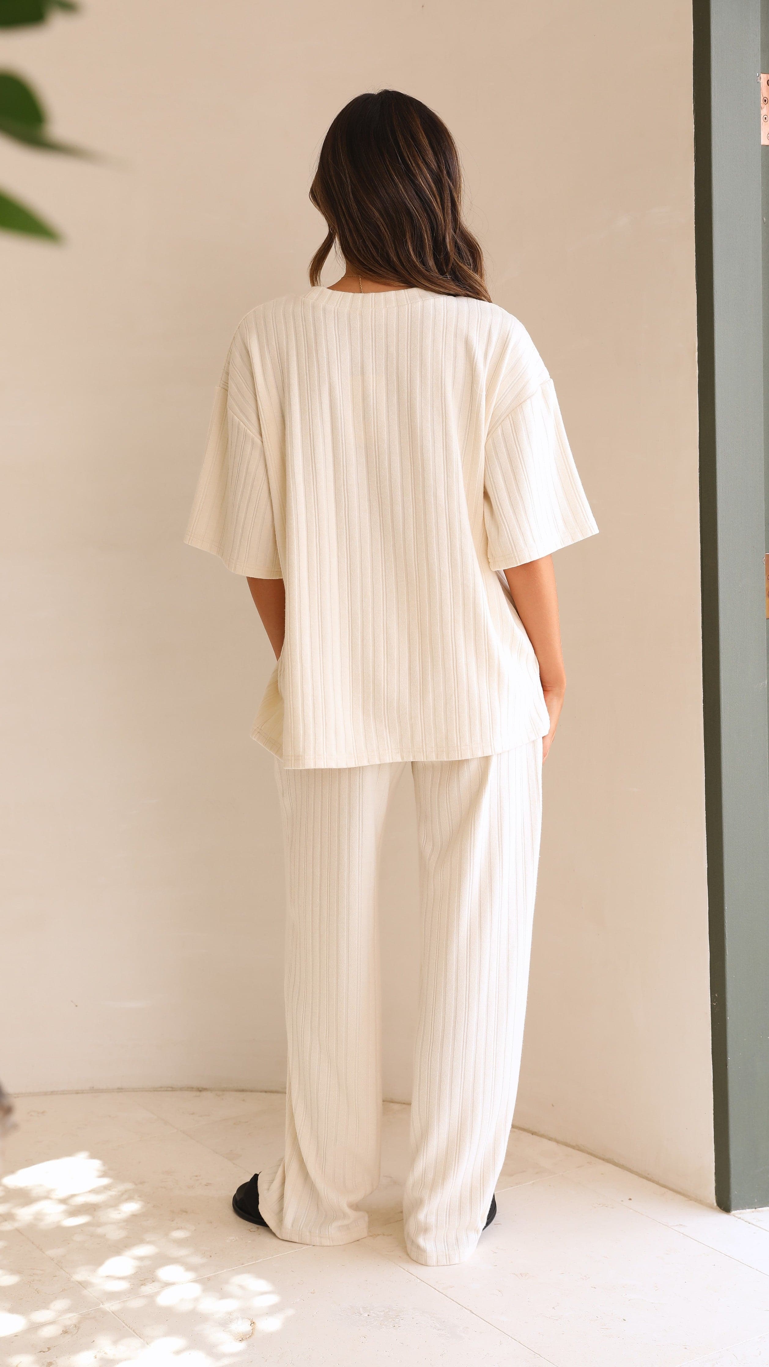 Jolina Pants - Cream-Sunshines Bliss