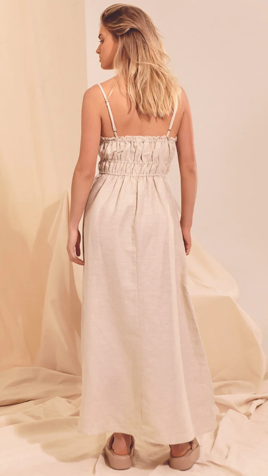 Cleo Maxi Dress - Natural-Sunshines Bliss