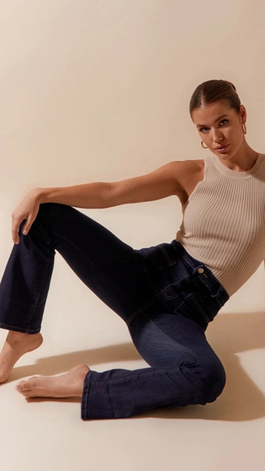 Sydney Bootleg Jean - Dark Denim-Sunshines Bliss