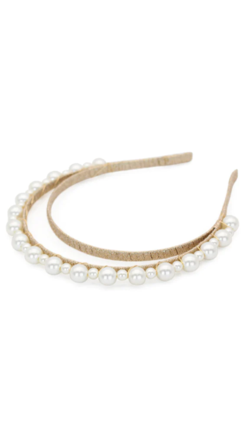 Whitney Headpiece - Gold/Pearl-Sunshines Bliss