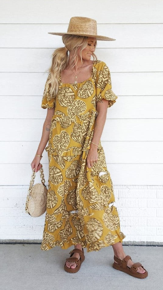 Joelle Maxi Dress - Sea Change Print-Sunshines Bliss