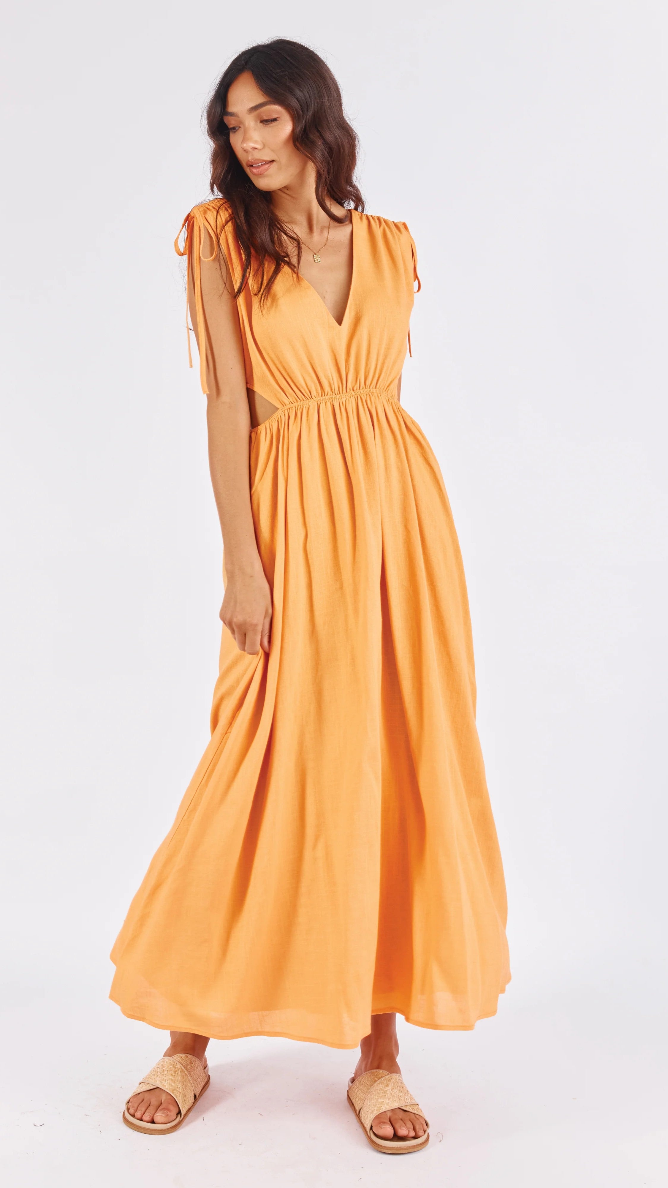 Dana Maxi Dress - Sunset Orange-Sunshines Bliss