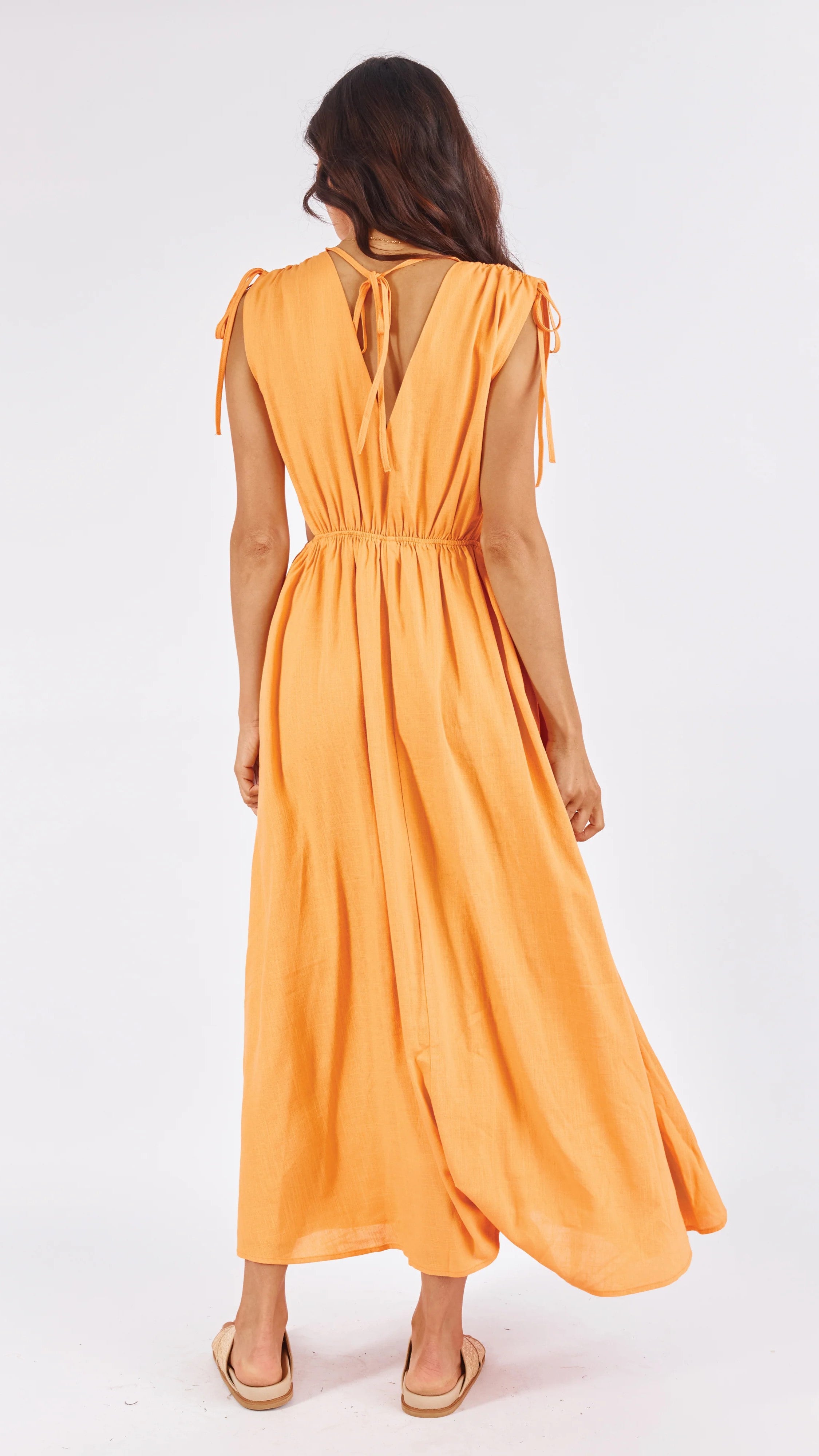 Dana Maxi Dress - Sunset Orange-Sunshines Bliss