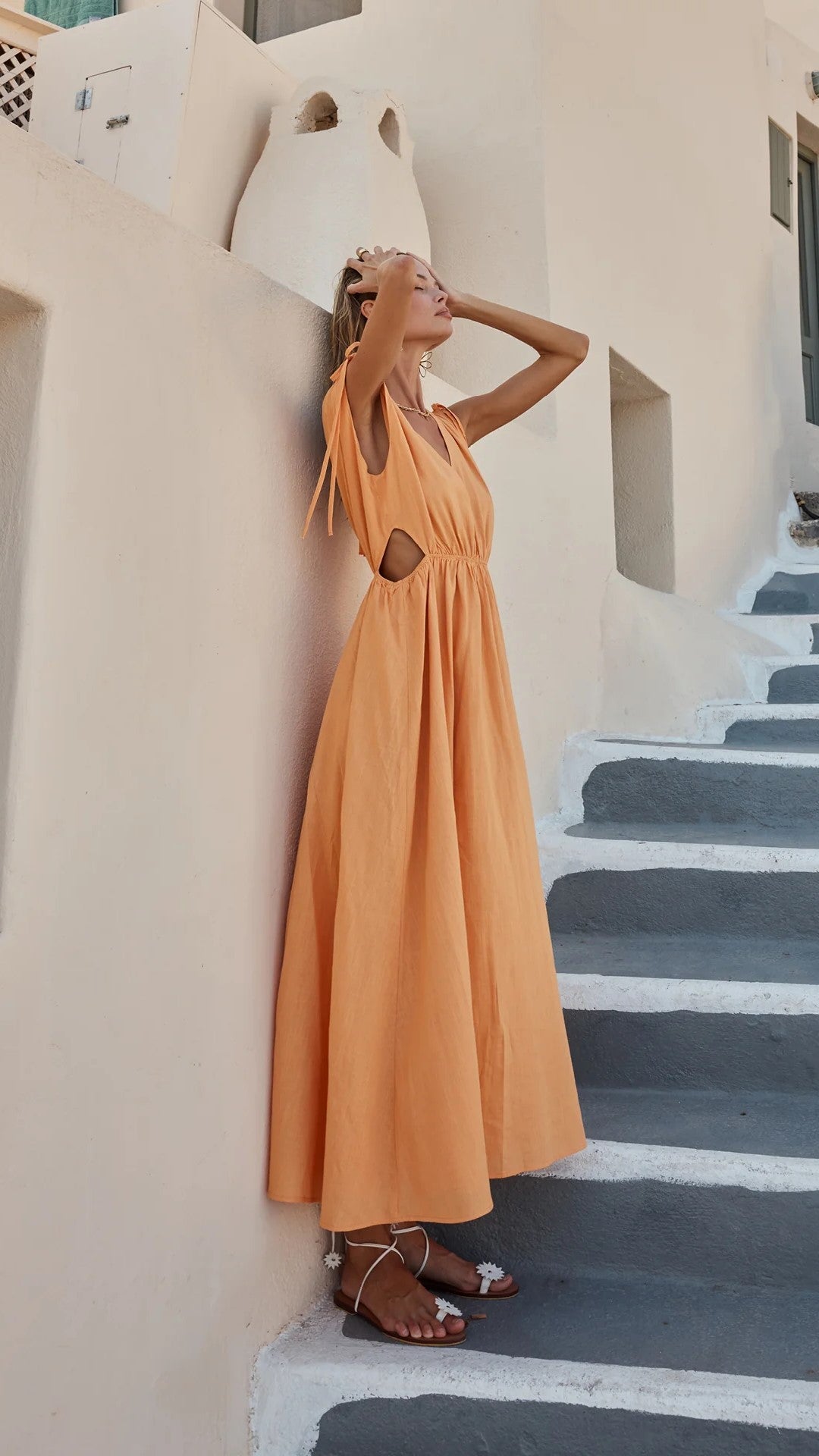 Dana Maxi Dress - Sunset Orange-Sunshines Bliss