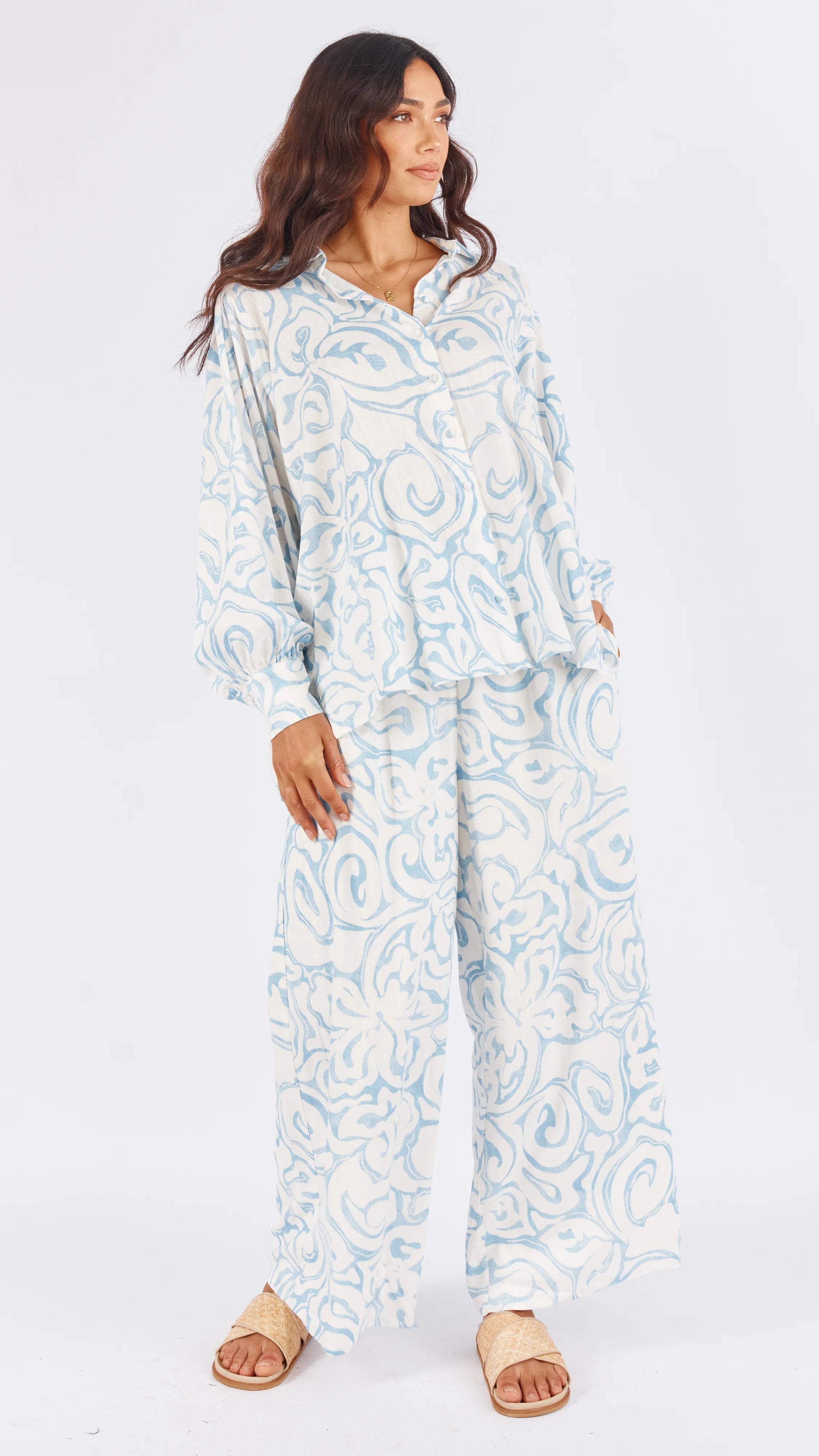 Danica Top - Thalassa Print-Sunshines Bliss