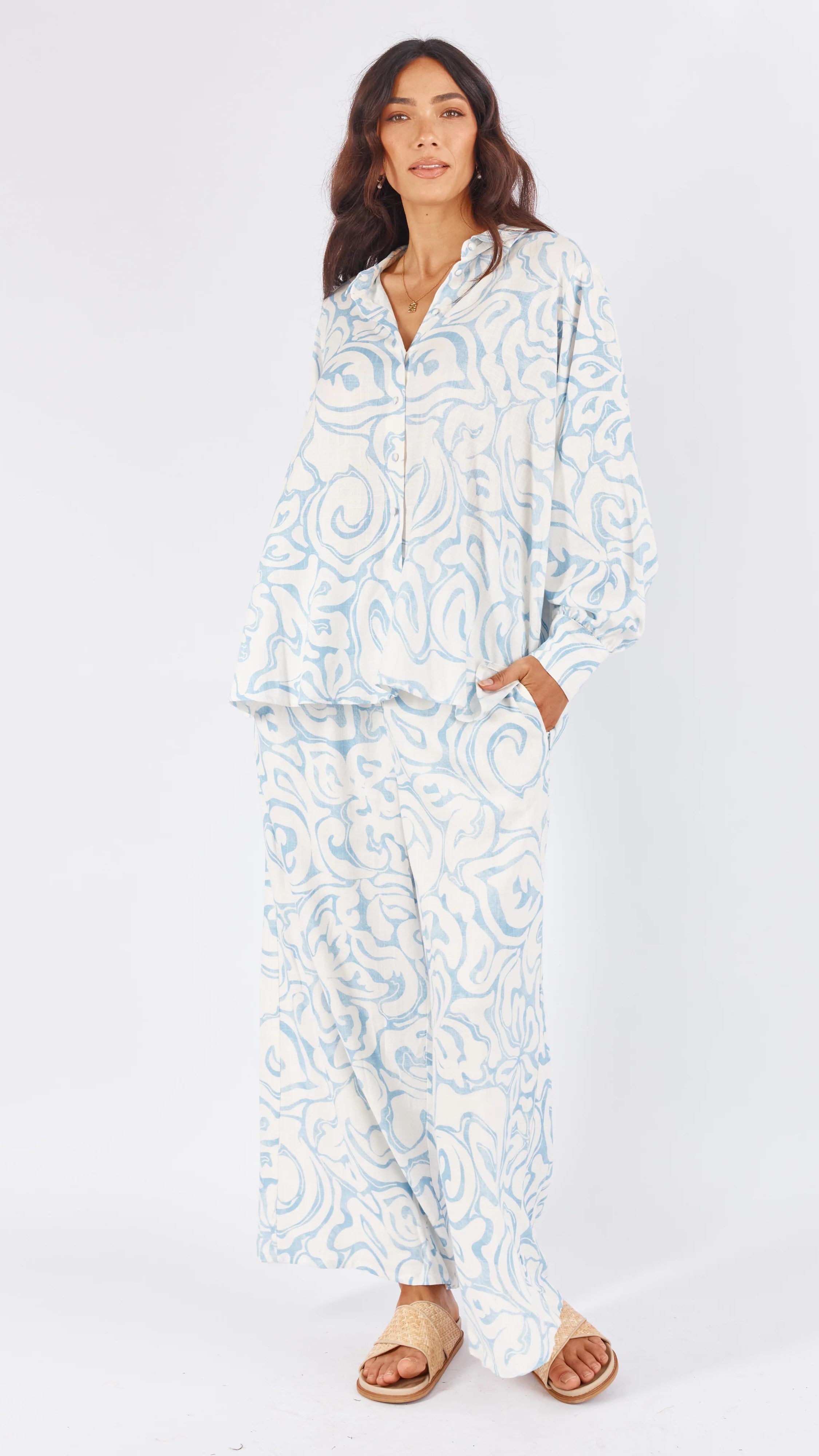 Fawn Pants - Thalassa Print-Sunshines Bliss