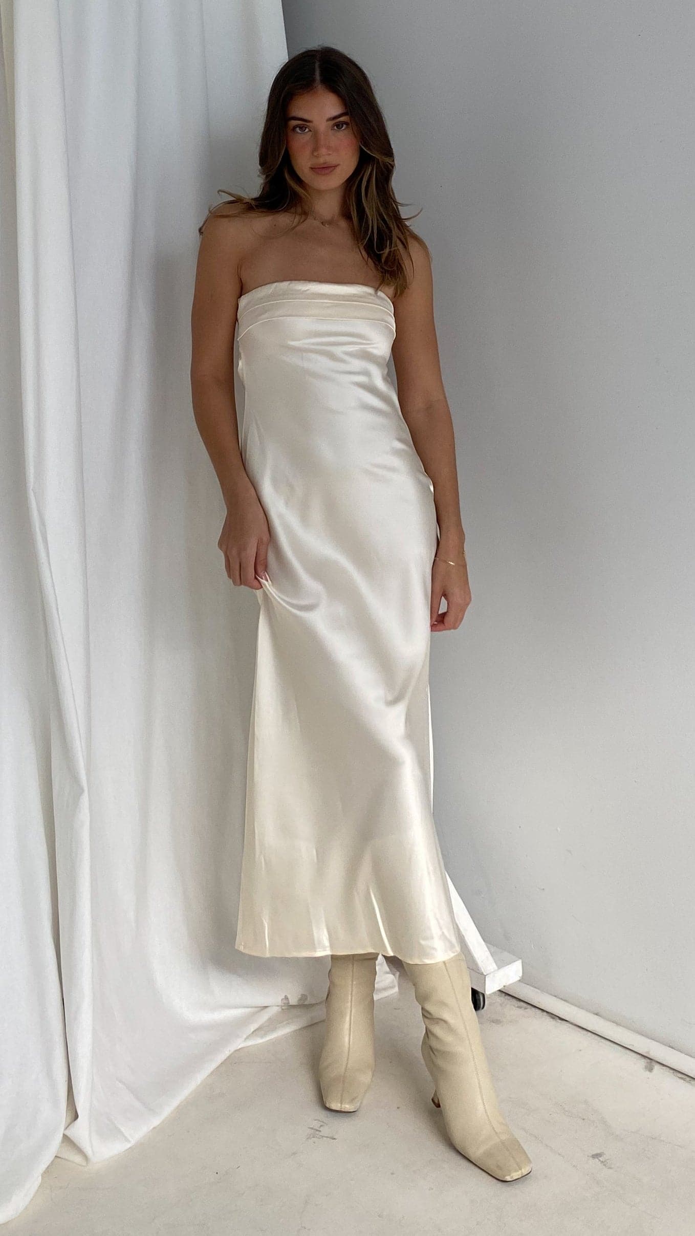 Miya Maxi Dress - Light Gold-Sunshines Bliss