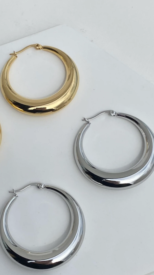 Large Essential Hoop - Silver-Sunshines Bliss