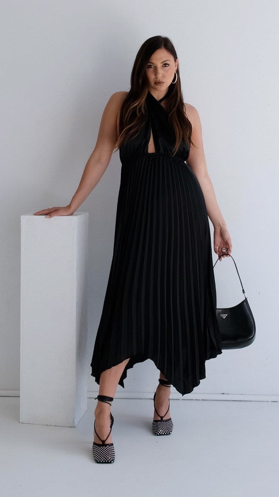 Miami Midi Dress - Black-Sunshines Bliss