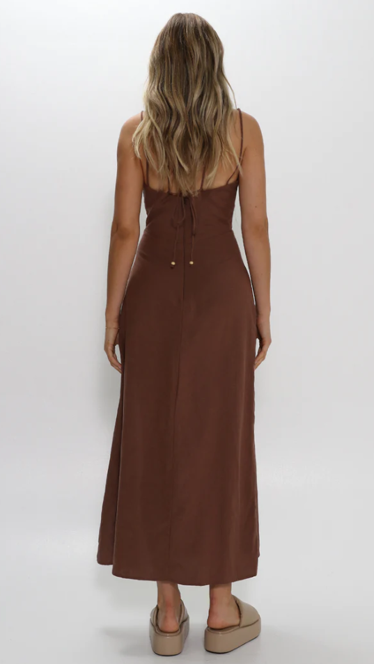 Eilish Midi Dress - Chocolate-Sunshines Bliss