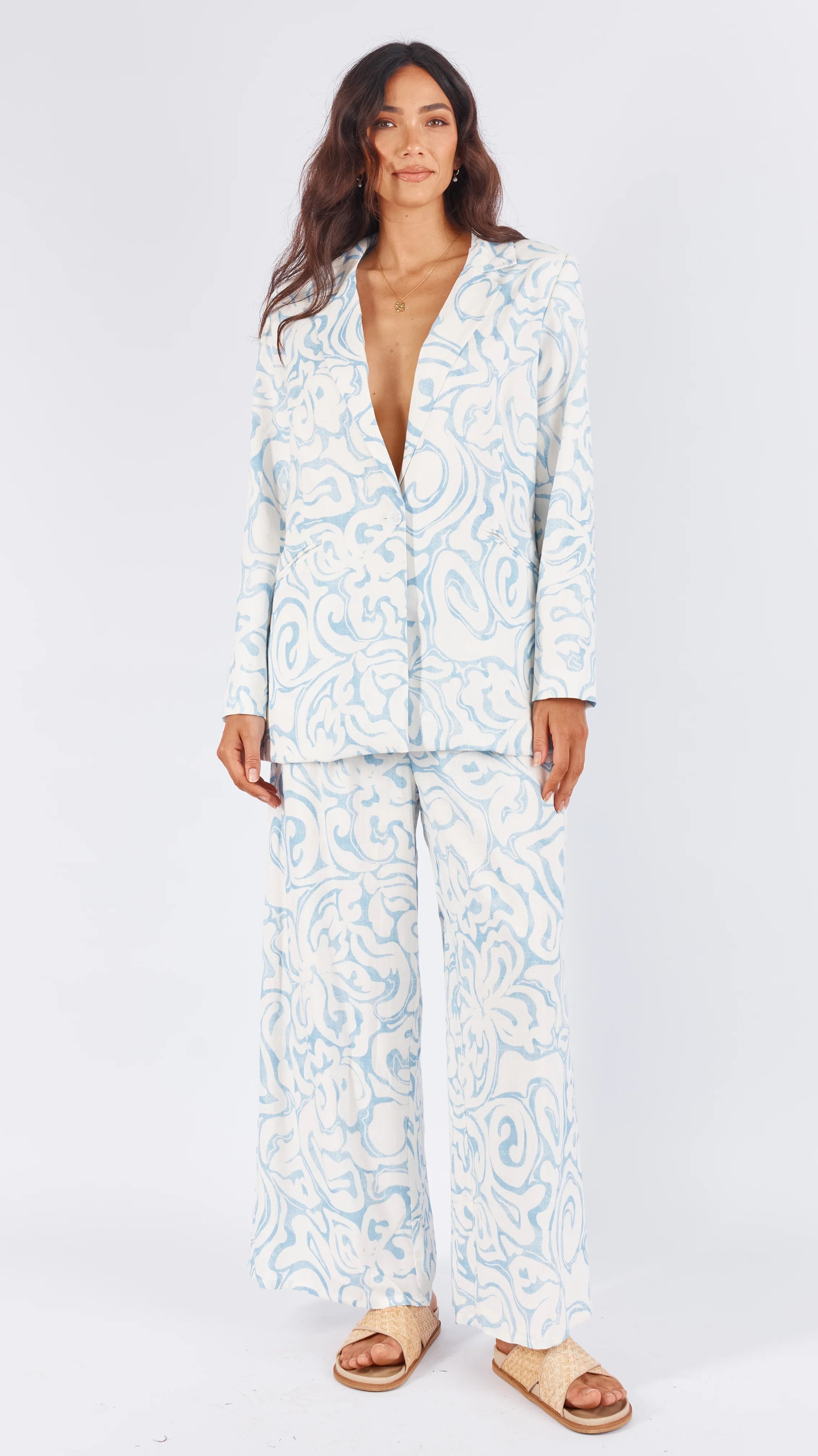 Fields Blazer - Thalassa Print-Sunshines Bliss
