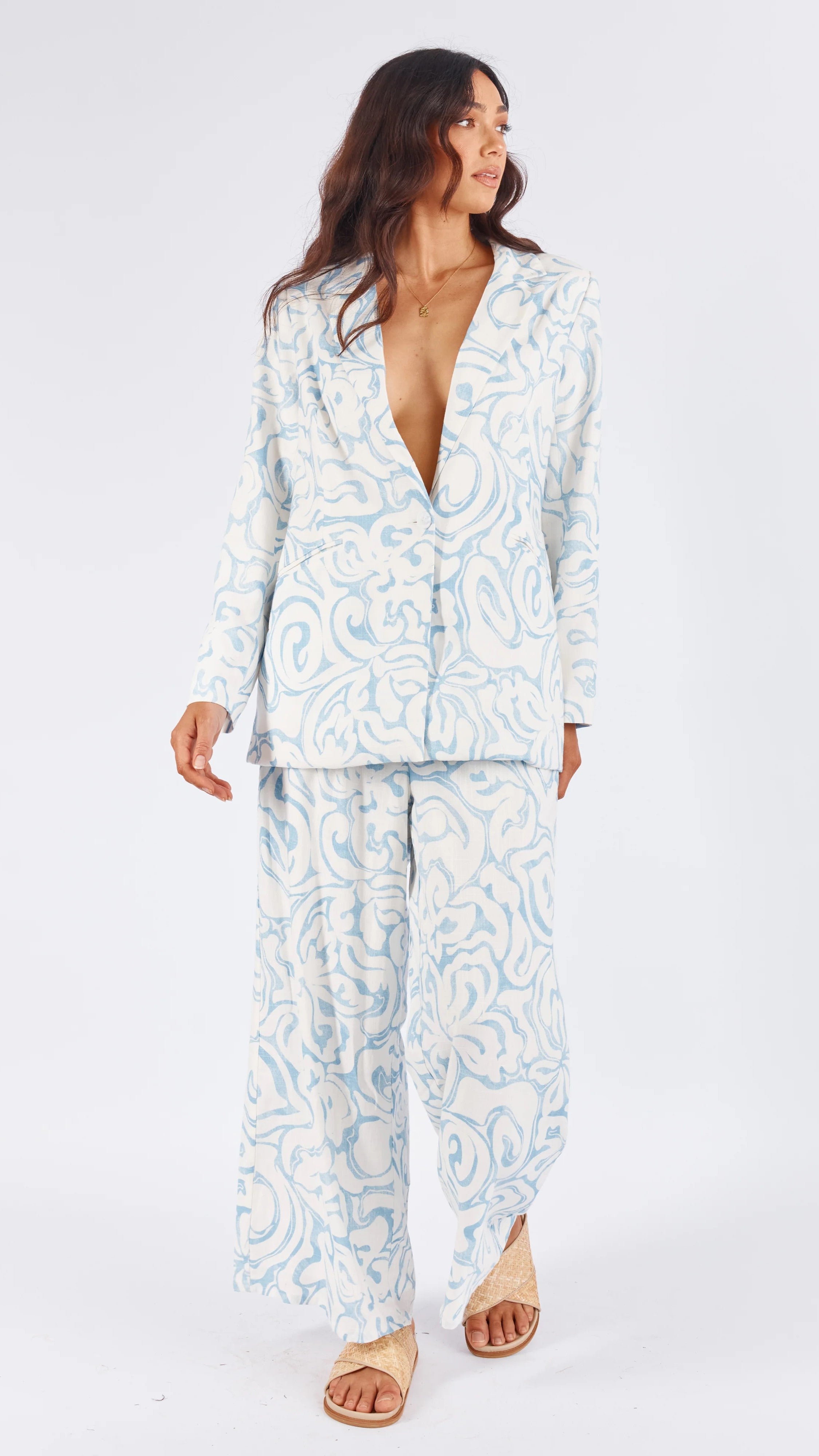 Fields Blazer - Thalassa Print-Sunshines Bliss
