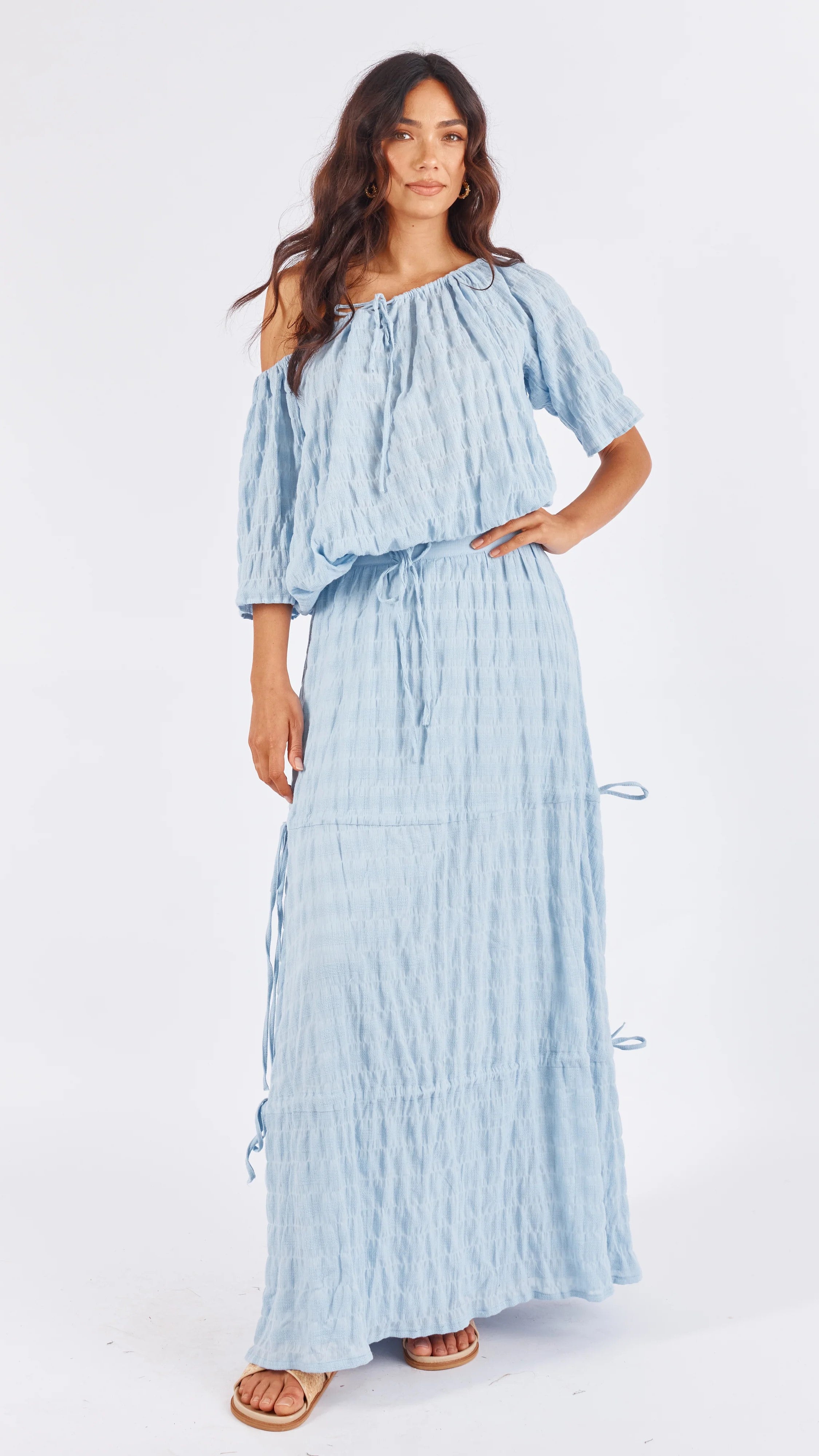 Gwen Crop - Sky Blue Stripe-Sunshines Bliss