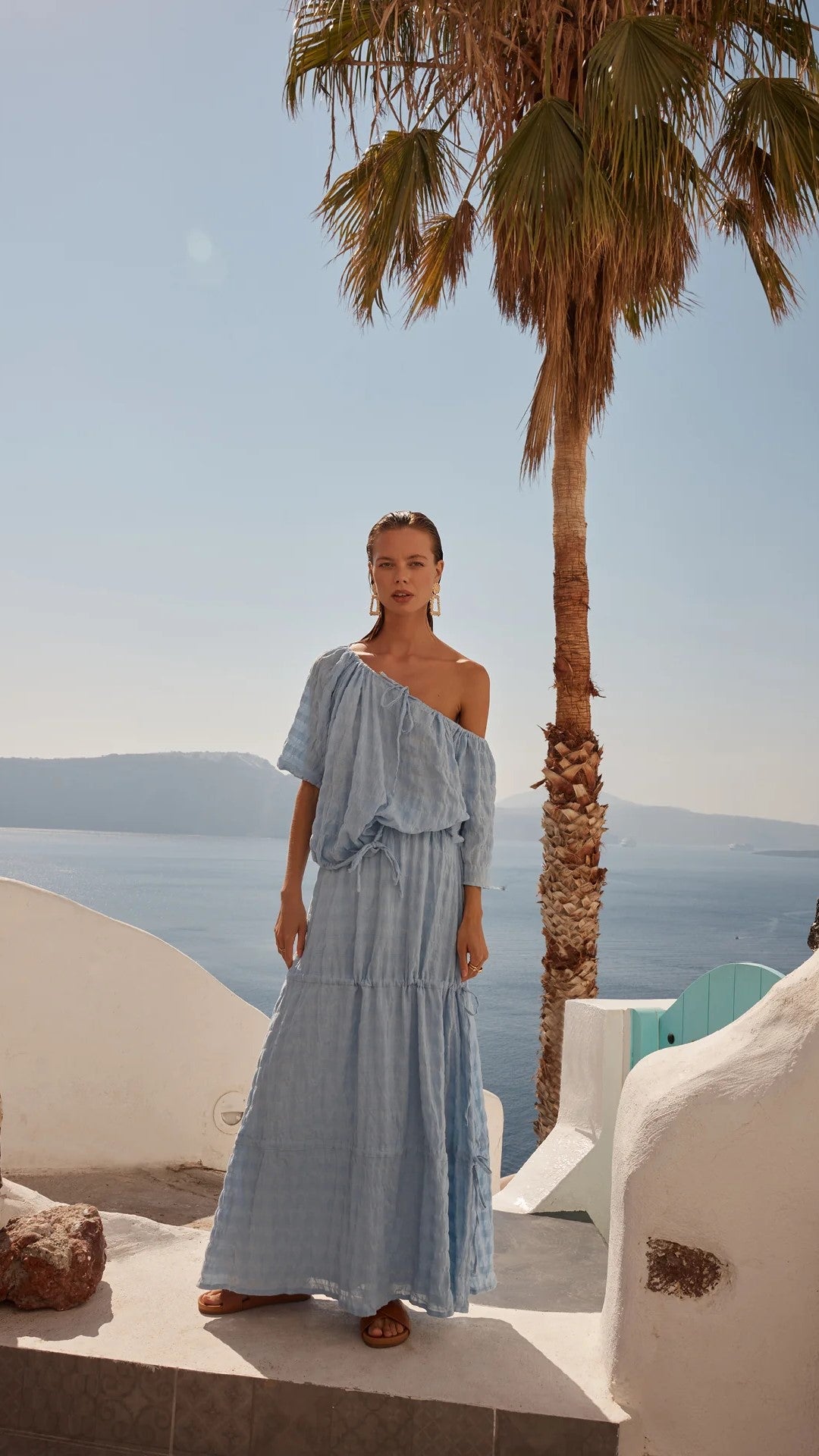 Gwen Crop - Sky Blue Stripe-Sunshines Bliss