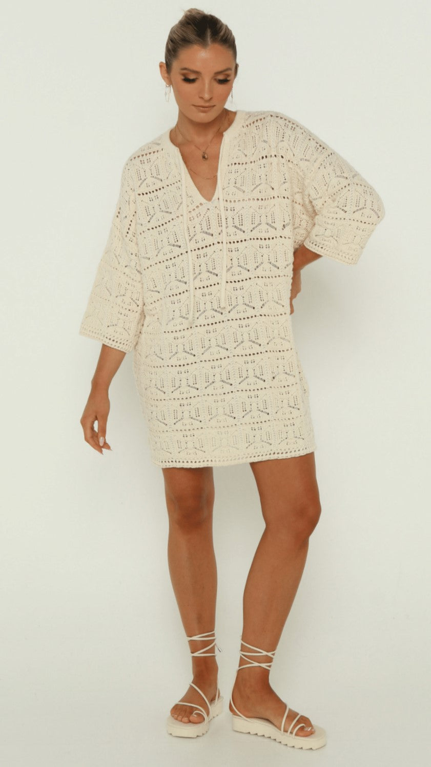 Asha Mini Dress - Cream-Sunshines Bliss