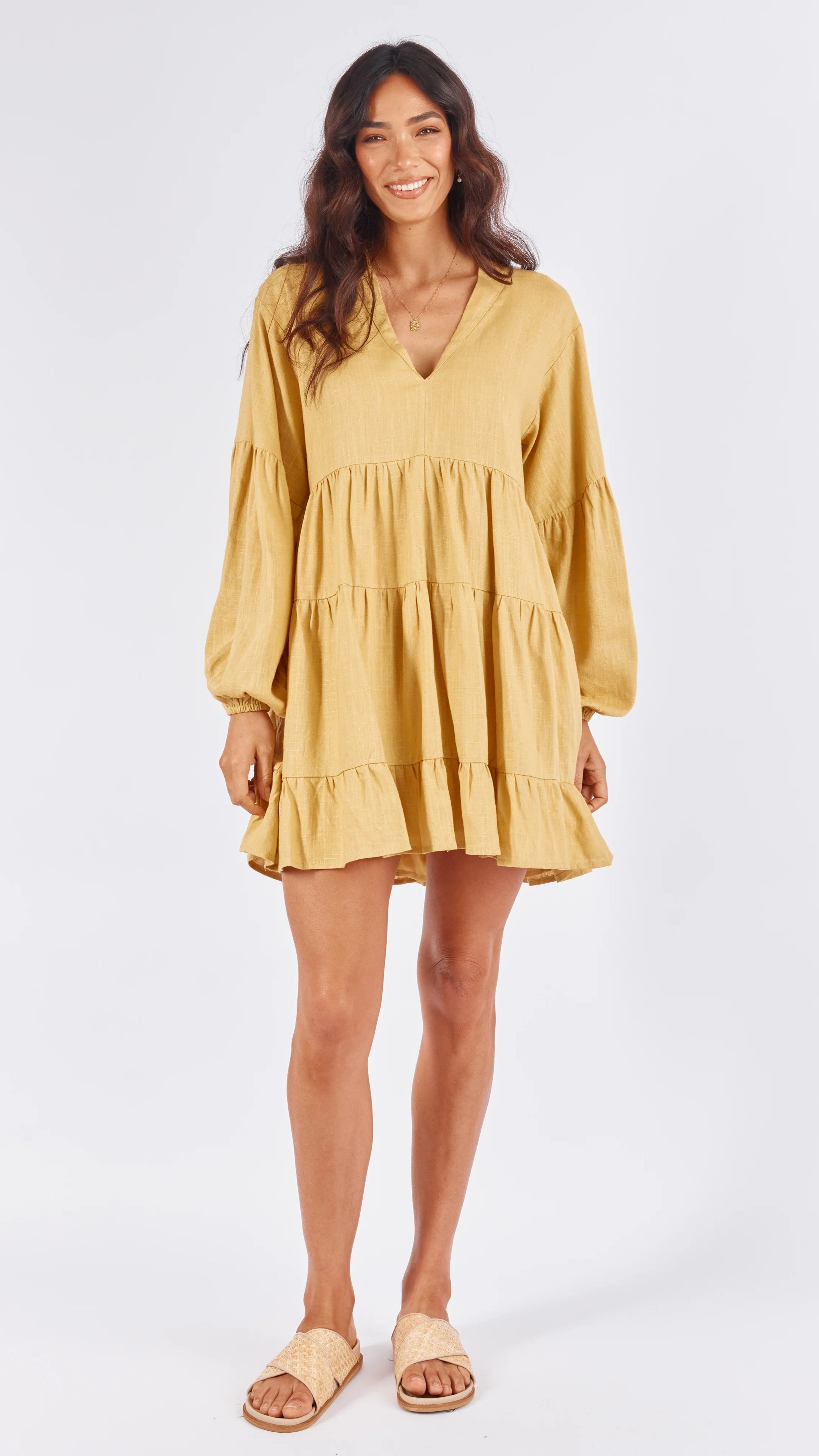 Gala Mini Dress - Gold-Sunshines Bliss