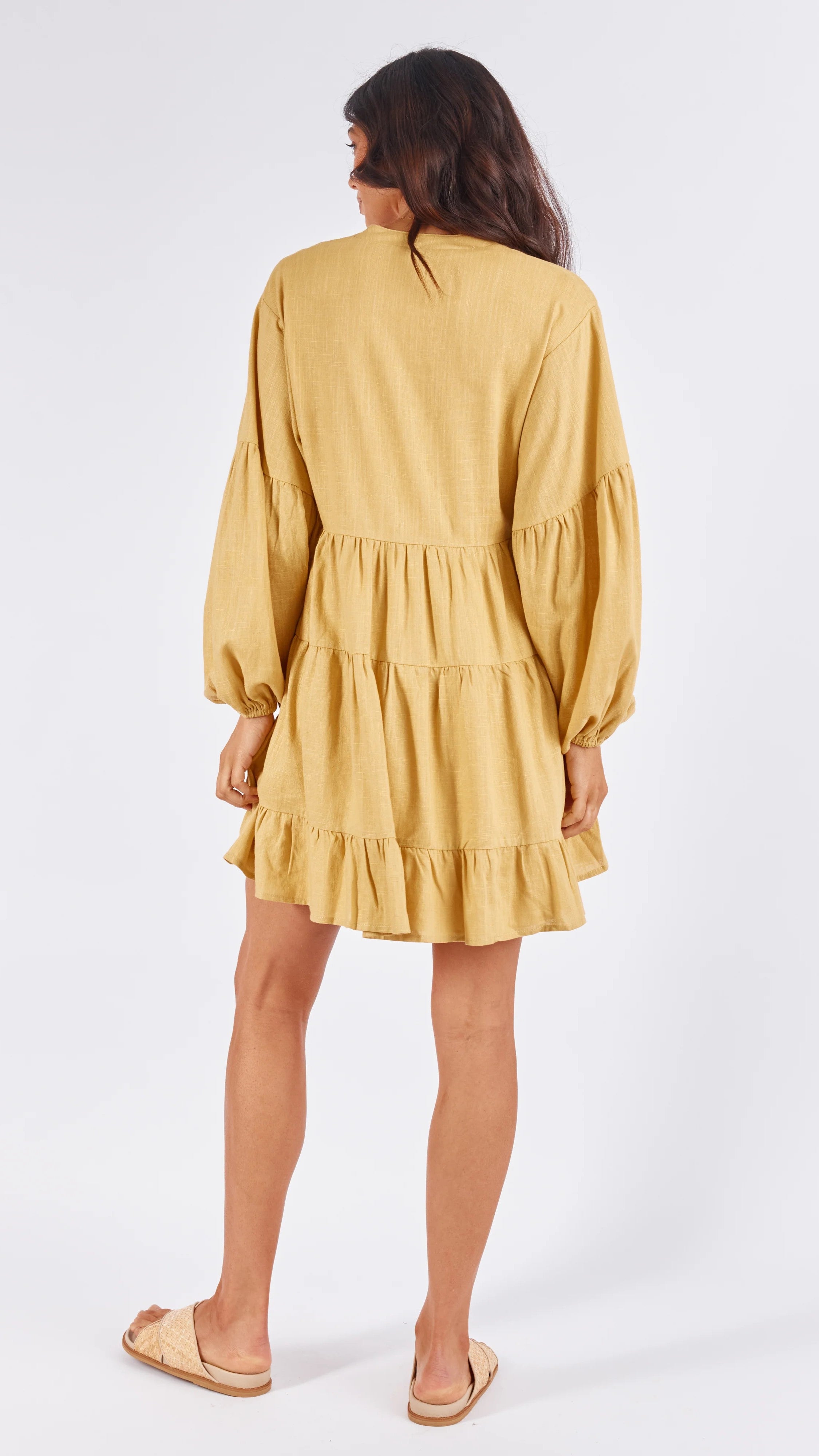 Gala Mini Dress - Gold-Sunshines Bliss