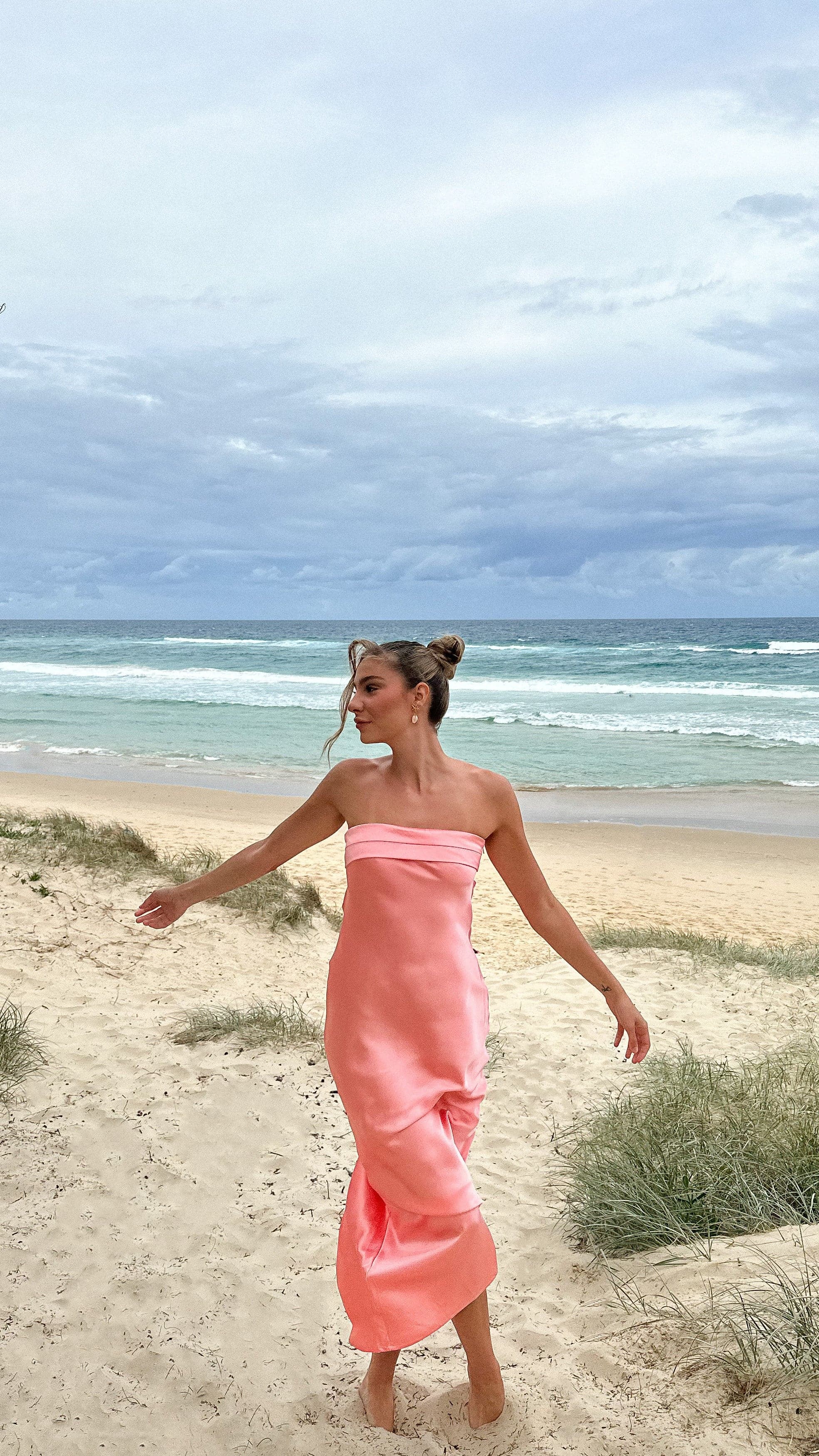 Miya Maxi Dress - Pink-Sunshines Bliss