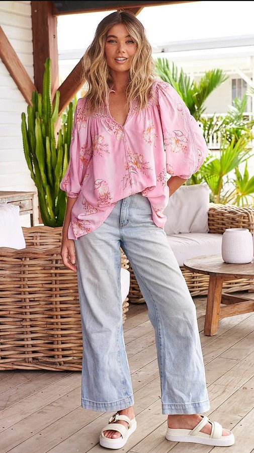 Florence Blouse - Seashells-Sunshines Bliss