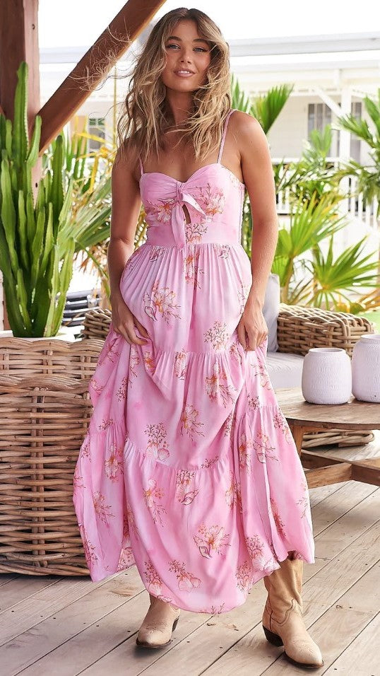 Bambi Maxi Dress - Seashells-Sunshines Bliss