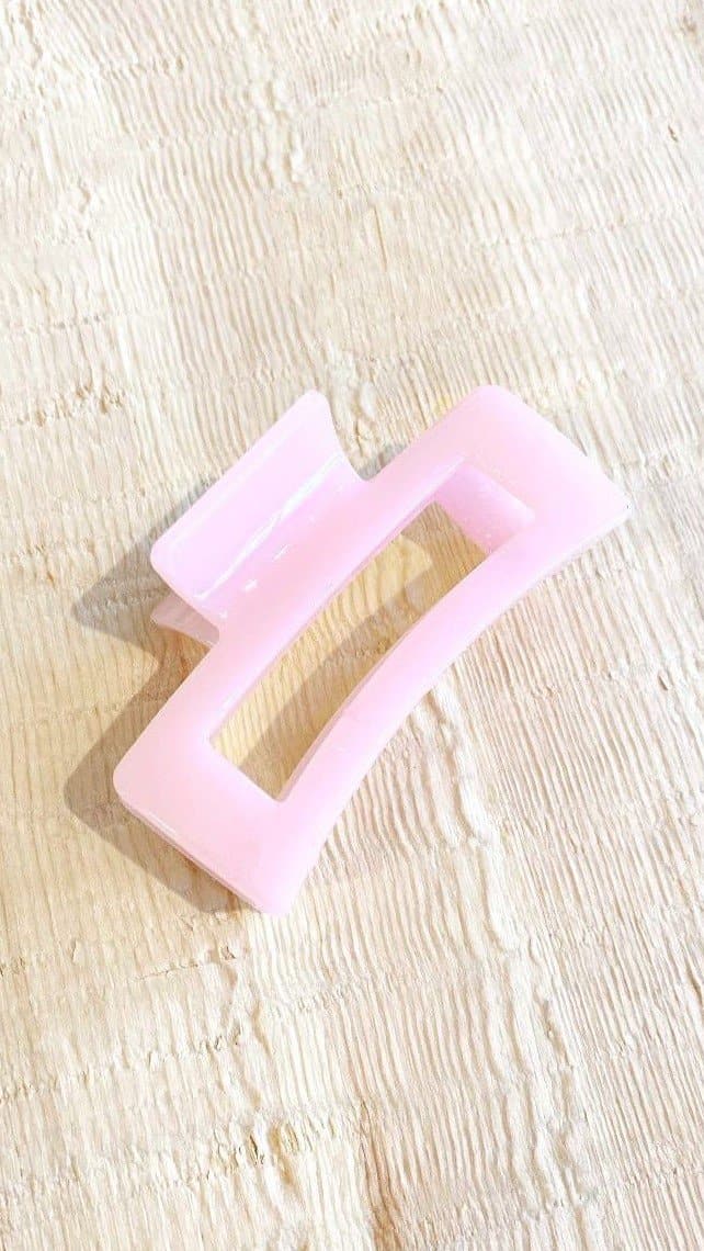 Steph Rectangle Claw Clip - Baby Pink-Sunshines Bliss