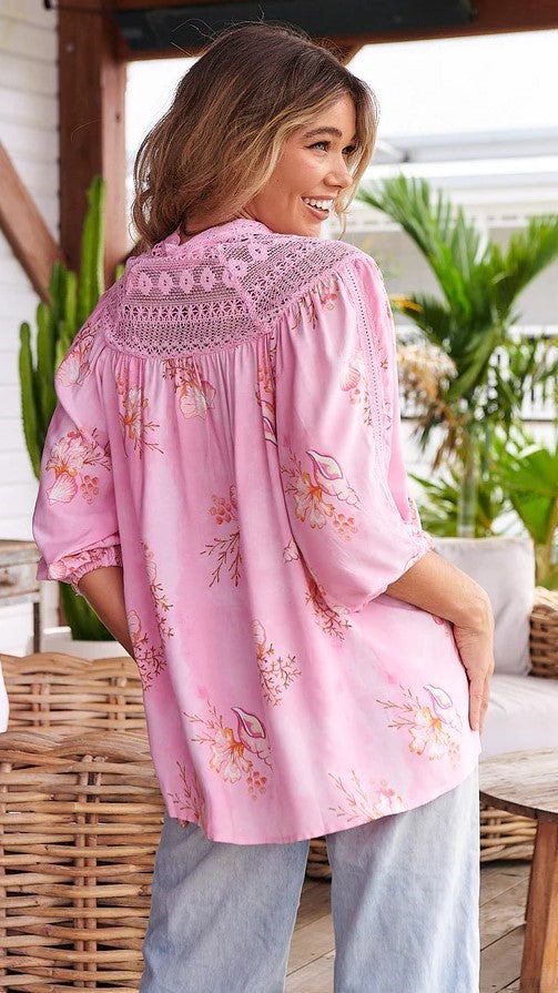 Florence Blouse - Seashells-Sunshines Bliss