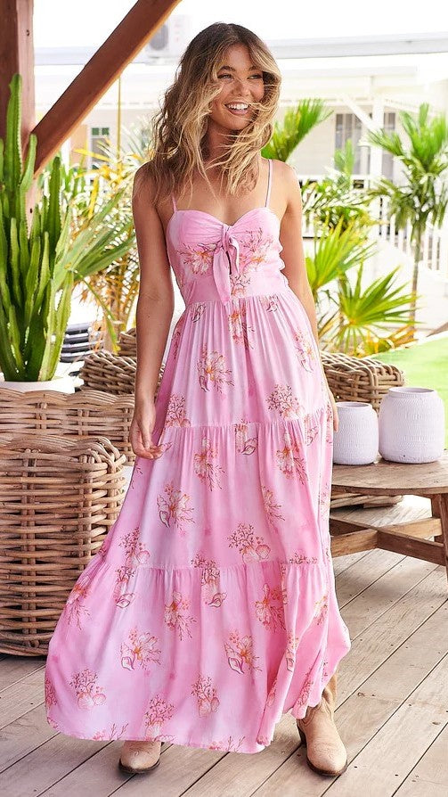 Bambi Maxi Dress - Seashells-Sunshines Bliss
