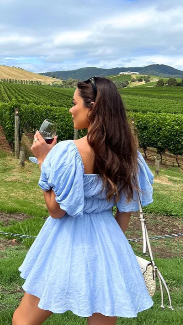 Adi Mini Dress - Blue-Sunshines Bliss