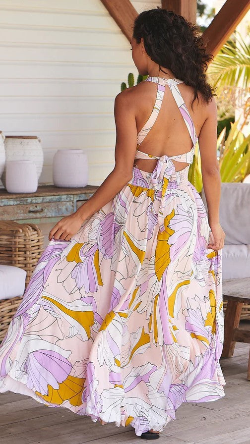 Endless Summer Maxi Dress - Lavender Swirl-Sunshines Bliss