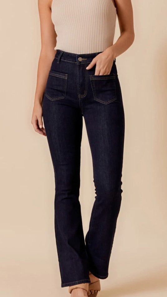 Sydney Bootleg Jean - Dark Denim-Sunshines Bliss