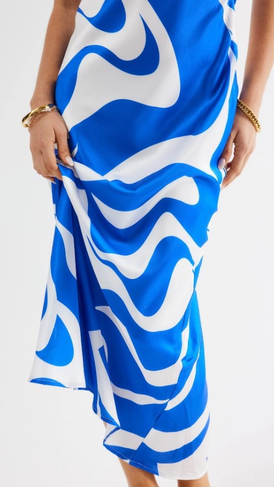 Angel Midi Dress - Blue Swirl-Sunshines Bliss