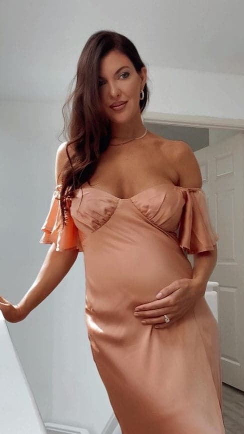 Louisa Midi Dress - Peach-Sunshines Bliss