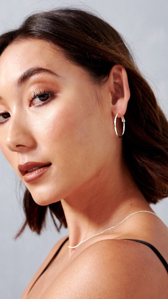 Leni Hoops - Silver-Sunshines Bliss