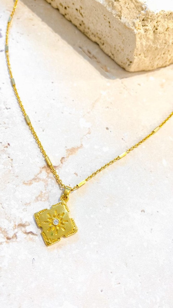 Cleo Necklace - Gold-Sunshines Bliss