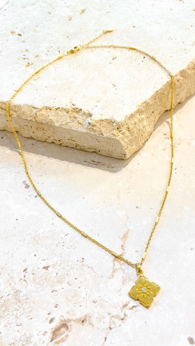 Cleo Necklace - Gold-Sunshines Bliss