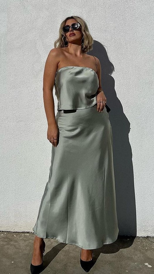 Esther Maxi Skirt - Olive-Sunshines Bliss