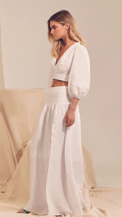 Fluir Top - White-Sunshines Bliss