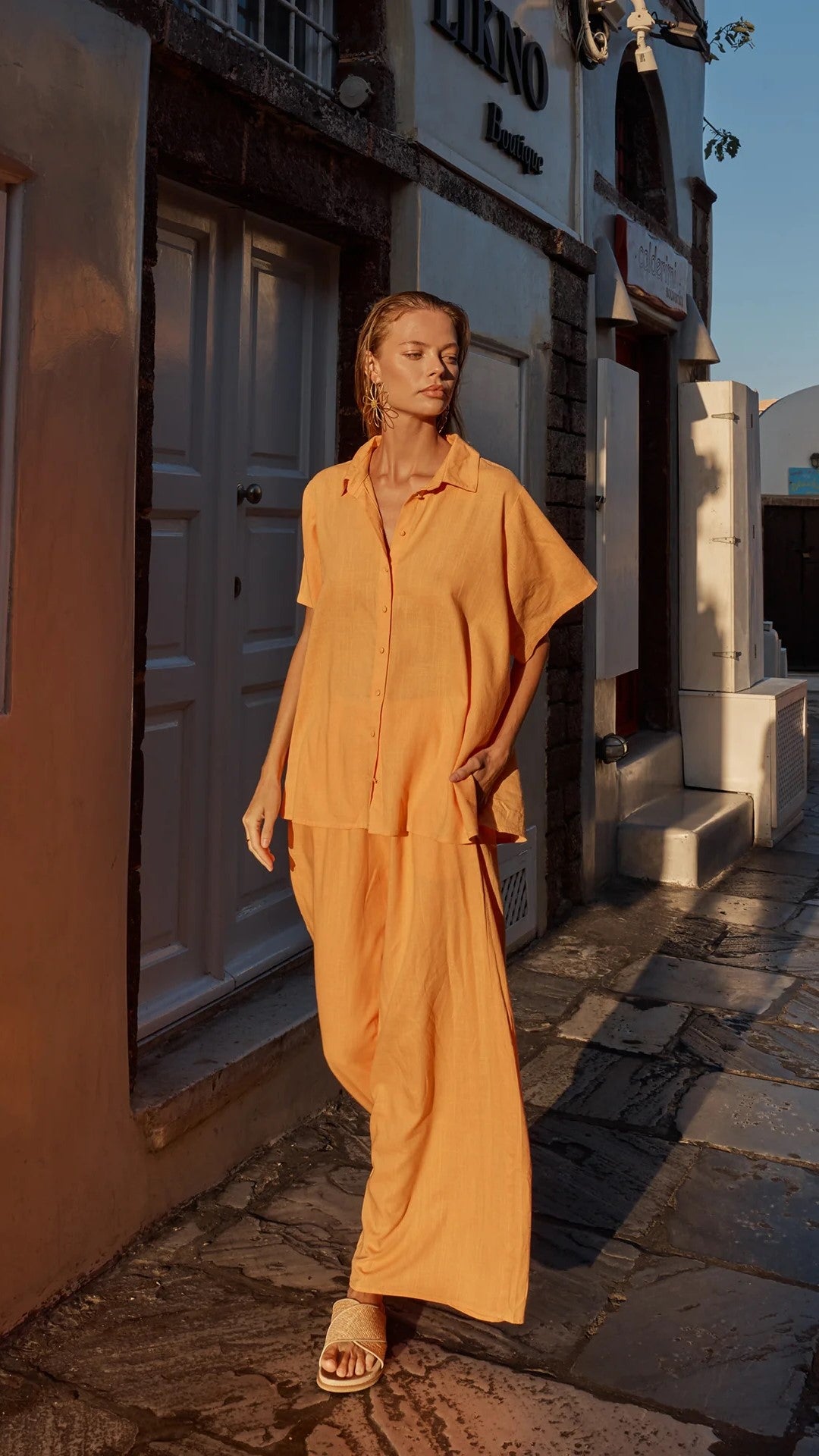 Natalie Pants - Sunset Orange-Sunshines Bliss