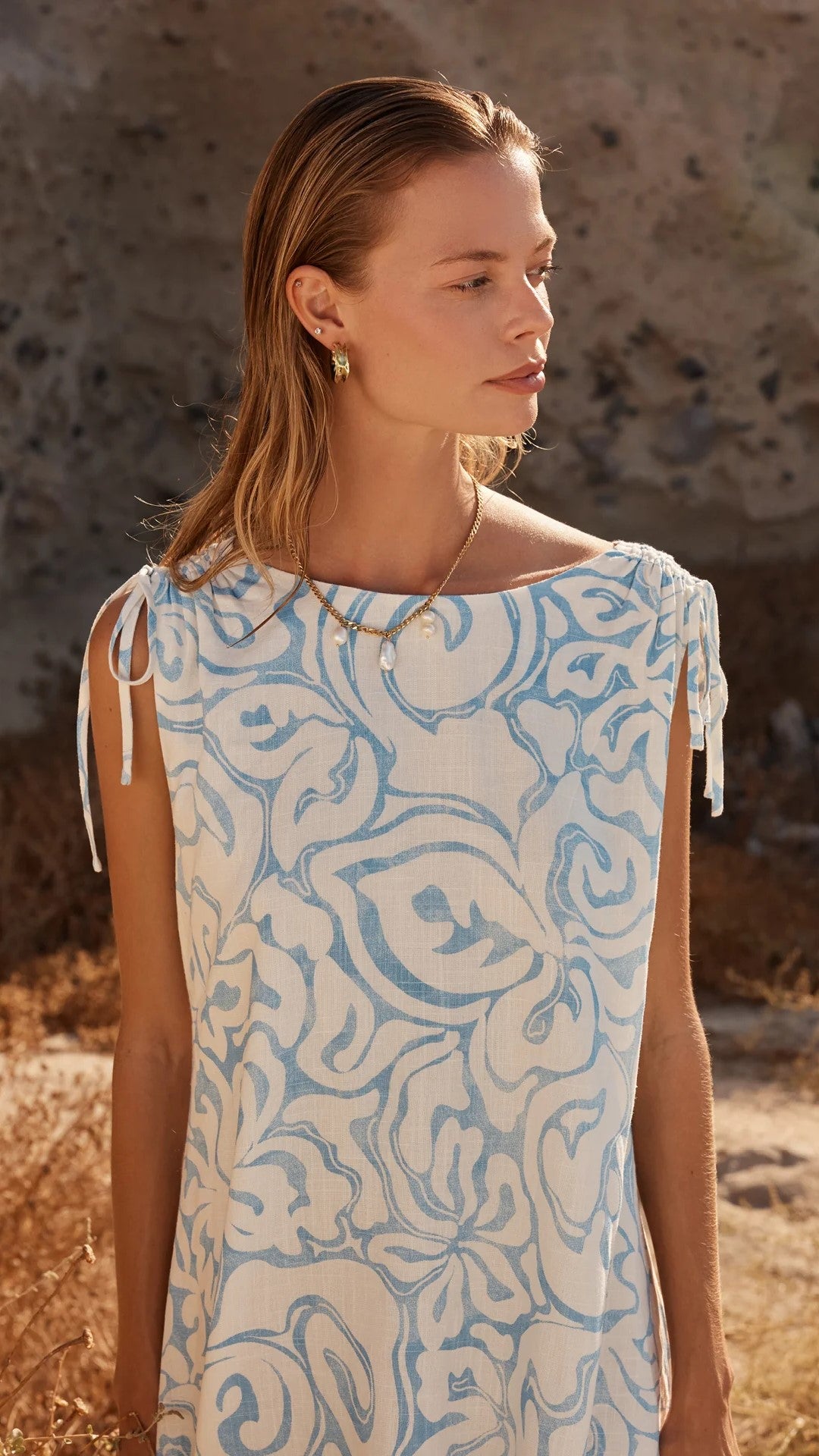 Pacific Mini Dress - Thalassa Print-Sunshines Bliss