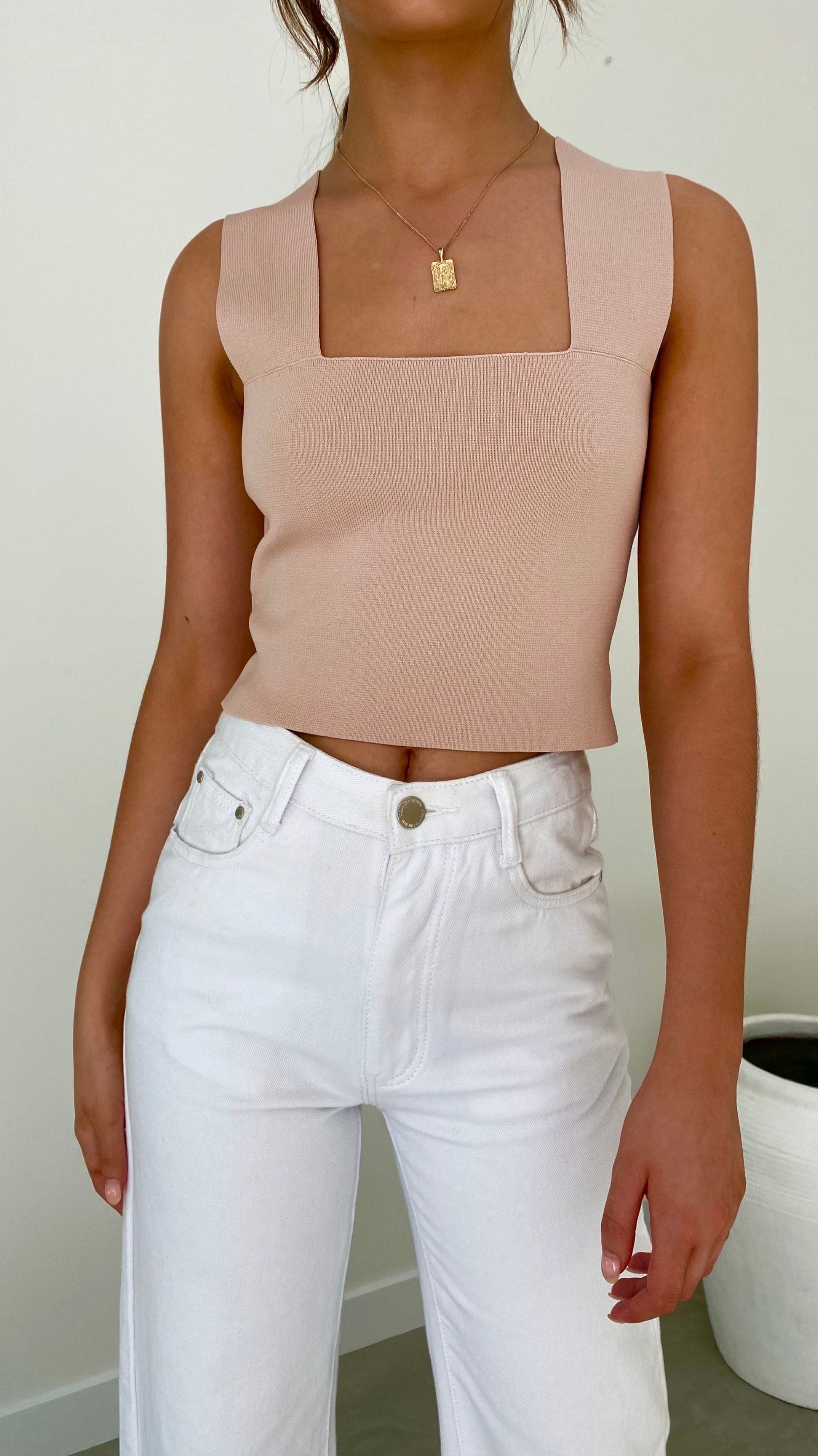 Tiller Crop Top - Nude-Sunshines Bliss