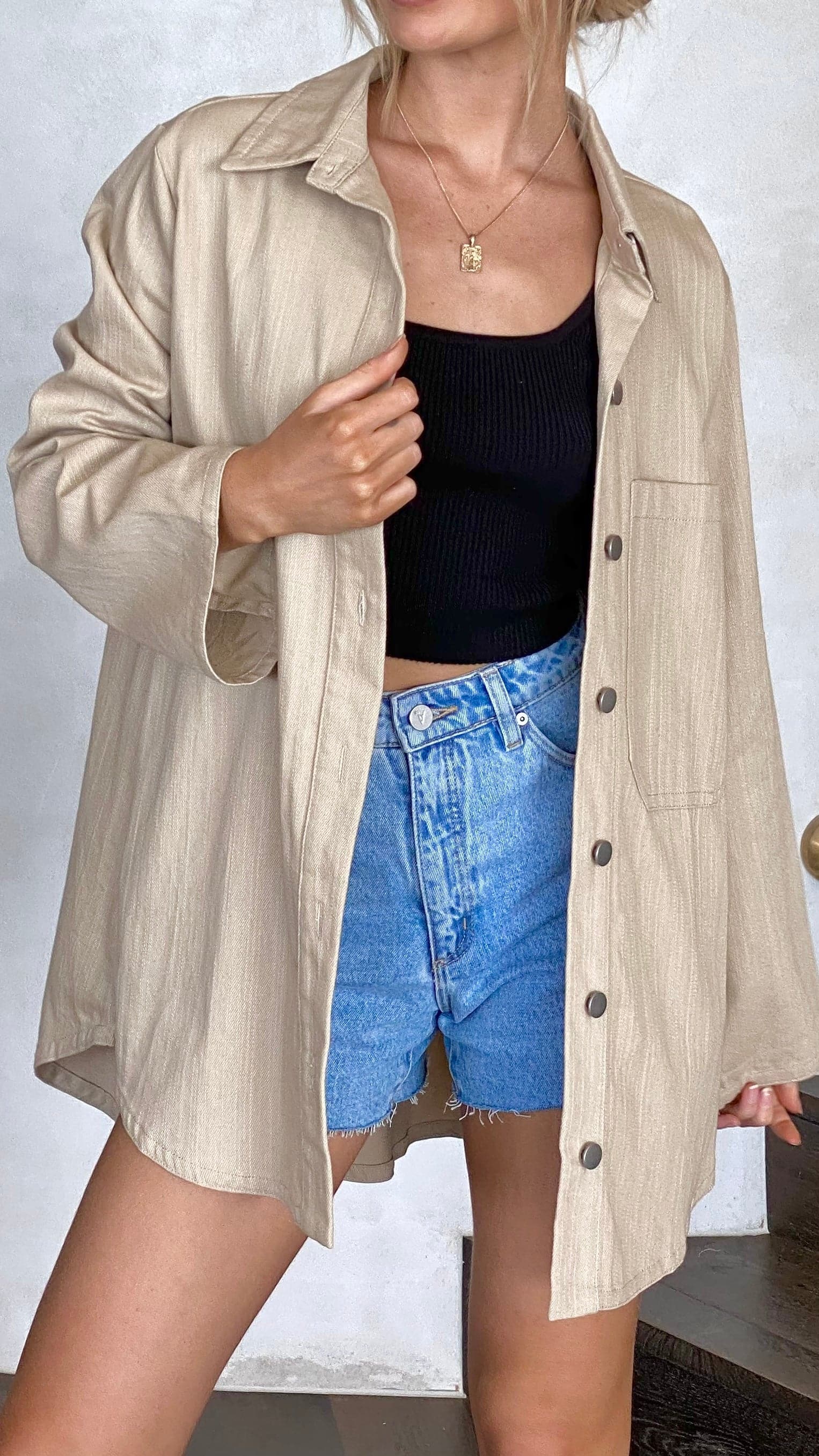 Rita Shirt - Stone-Sunshines Bliss