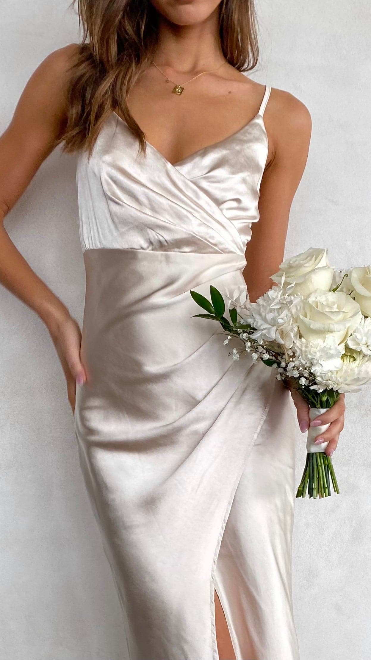 Elsa Midi Dress - Champagne-Sunshines Bliss