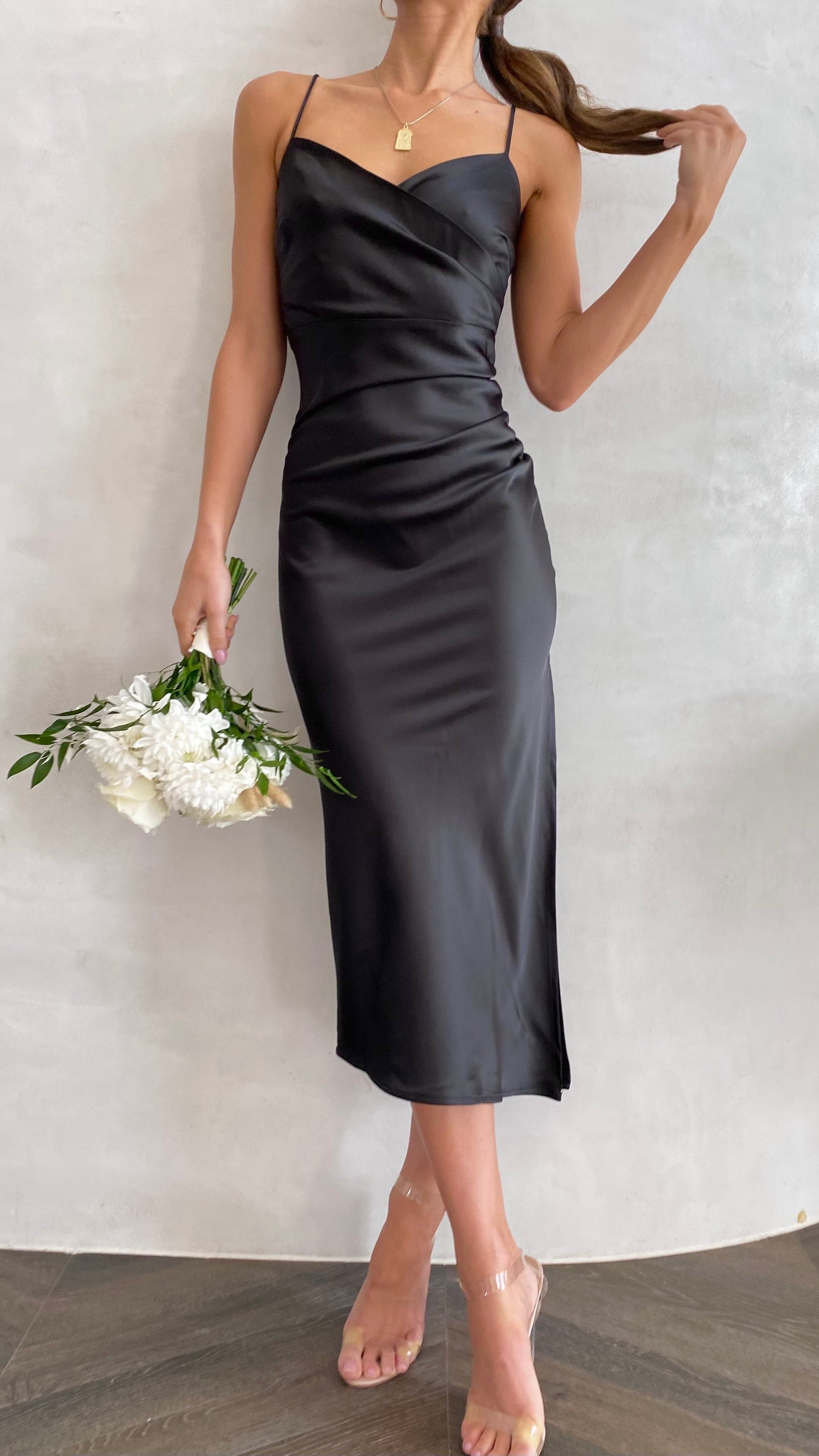 Monte Midi Dress - Black-Sunshines Bliss