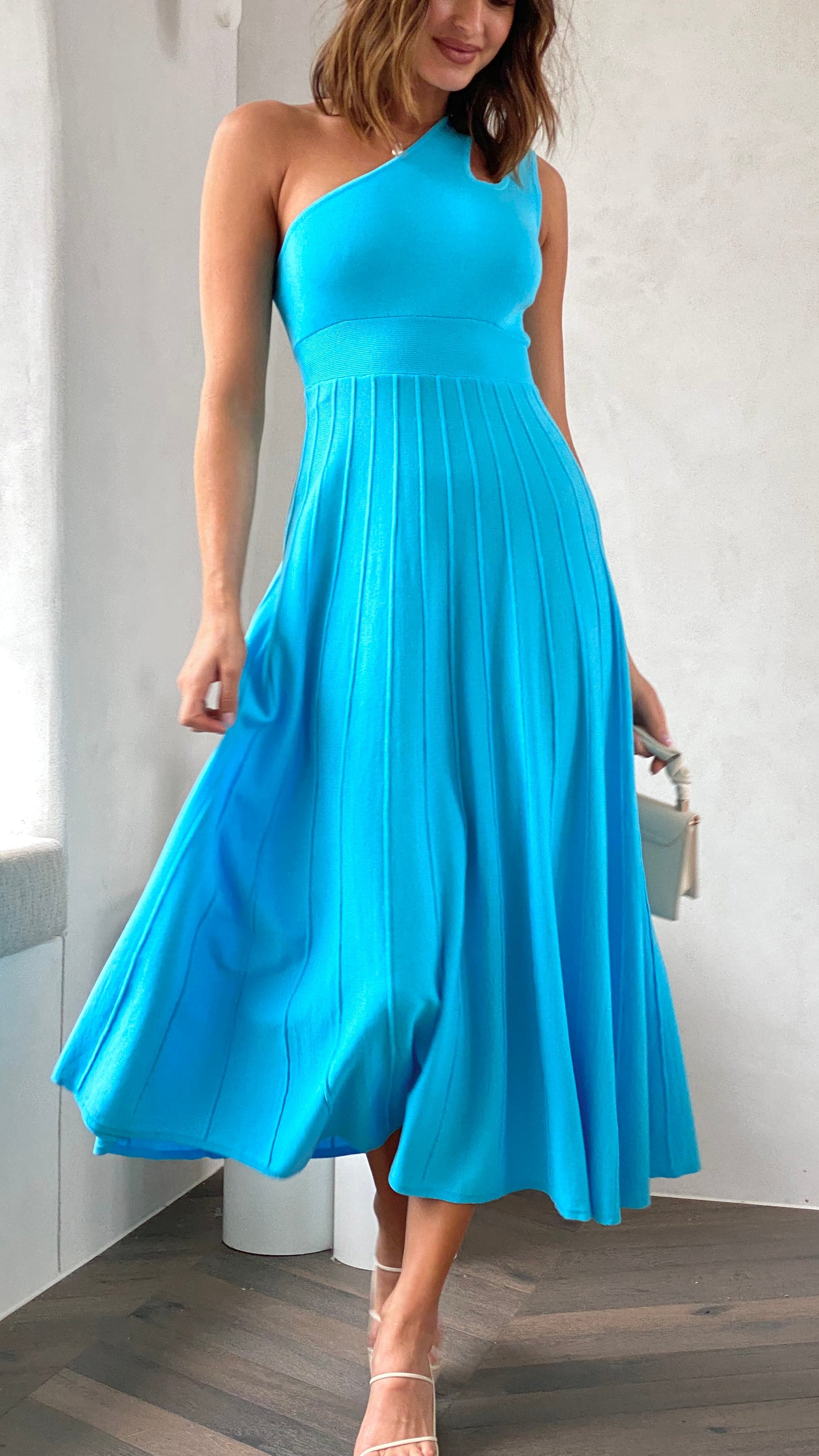 Nadia Midi Dress - Blue-Sunshines Bliss