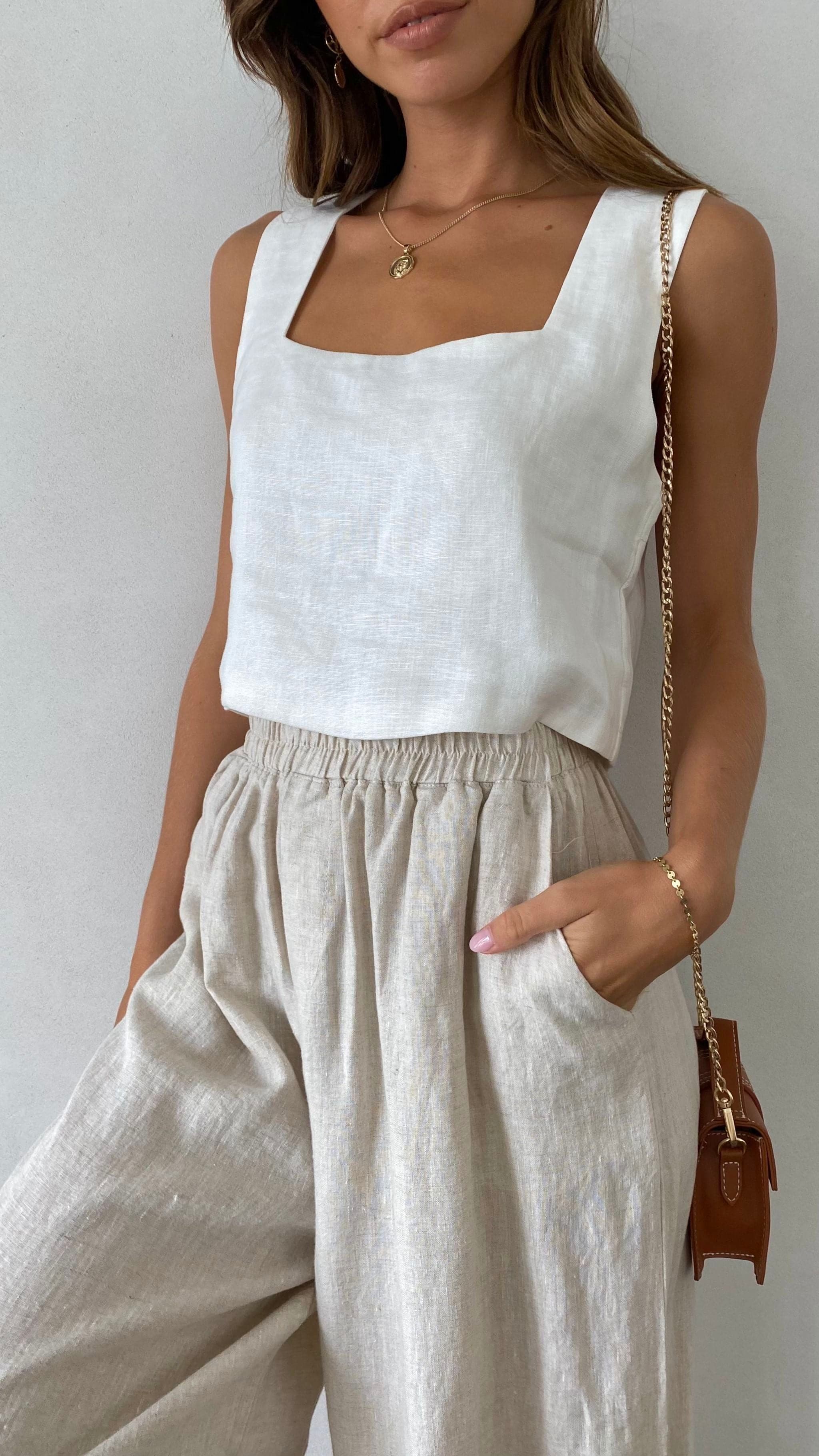 Tillie Crop Top - White-Sunshines Bliss