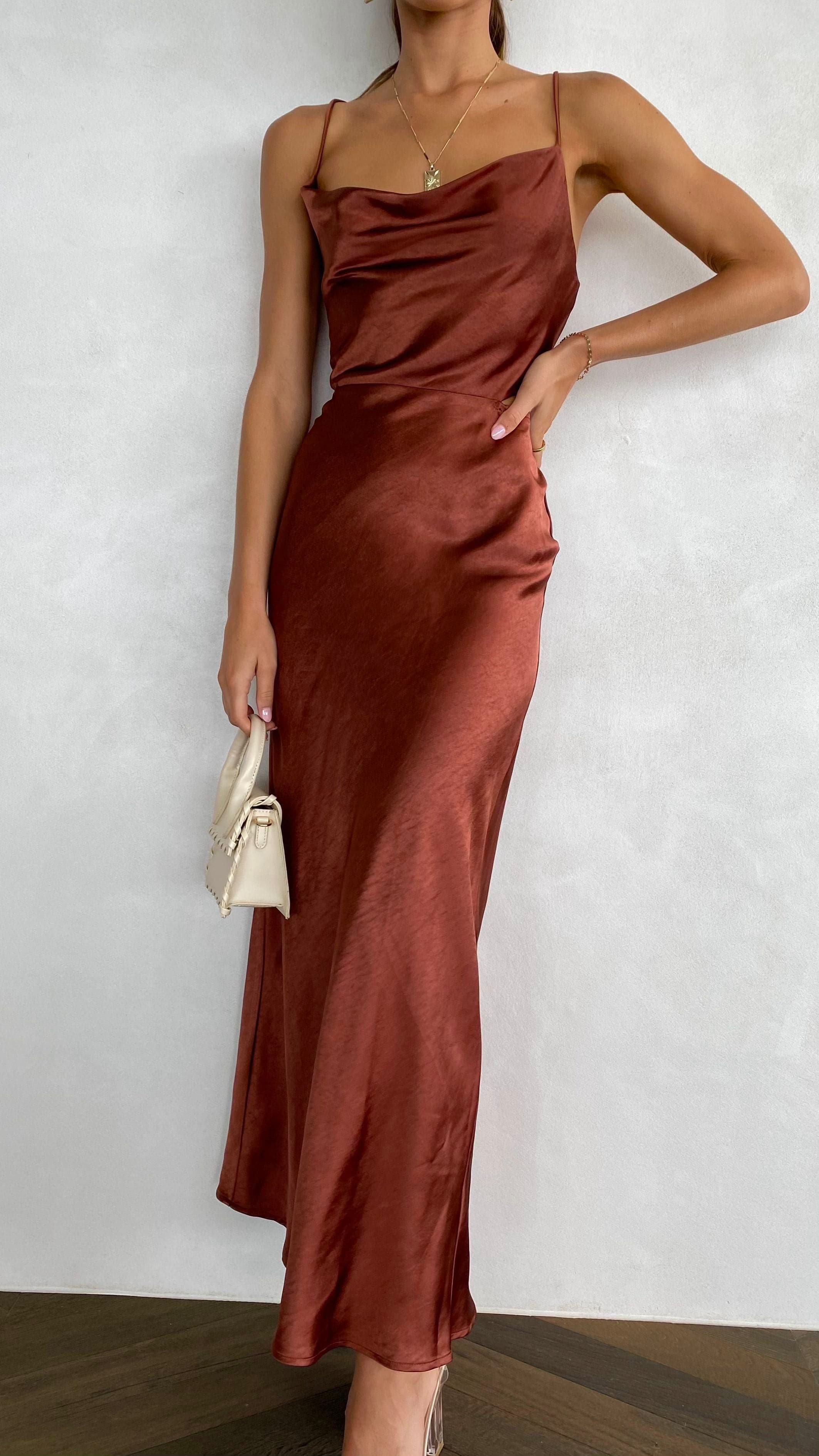 Sloan Midi Dress - Rust-Sunshines Bliss