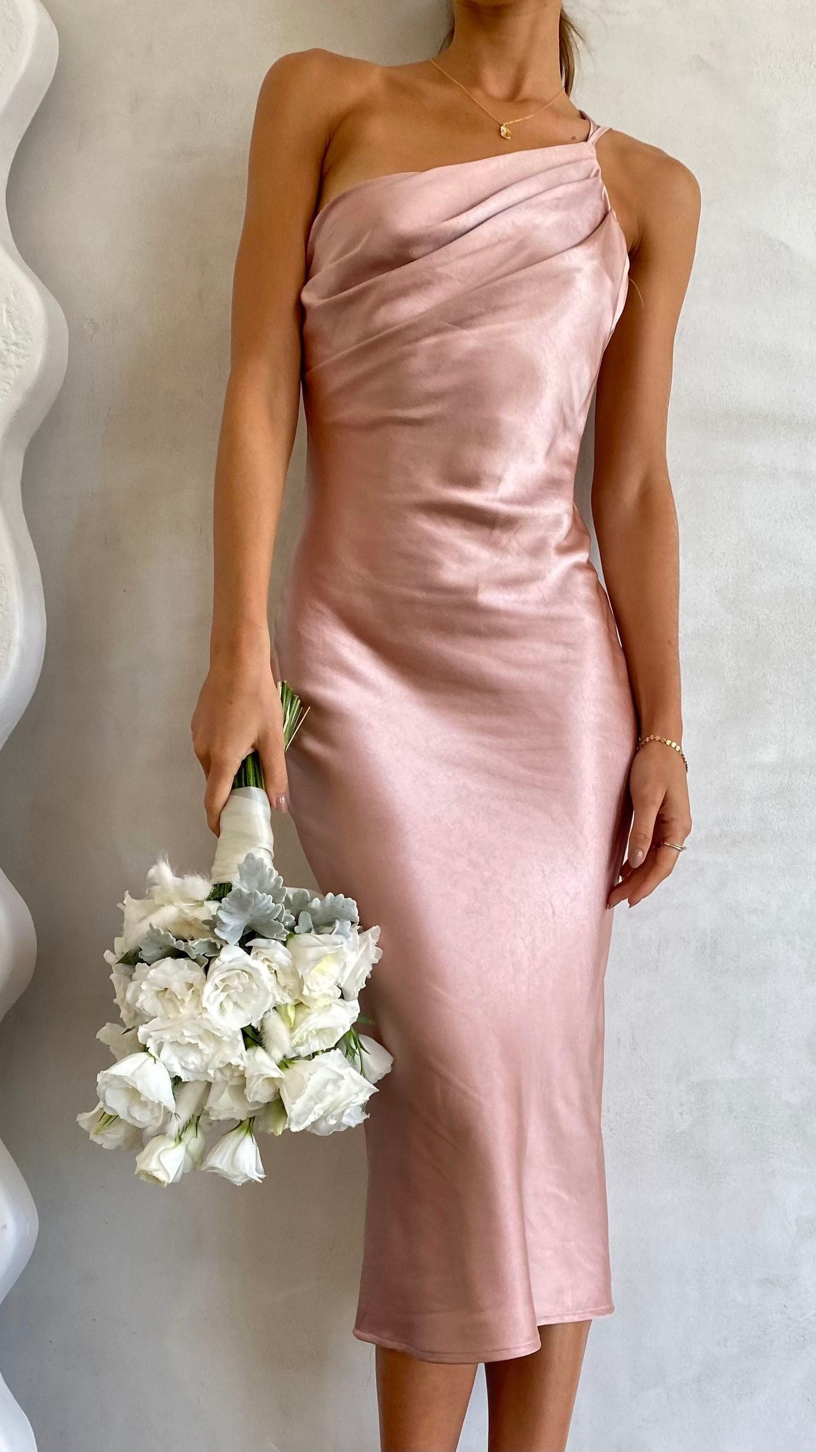 Josephina Midi Dress - Dusty Pink-Sunshines Bliss